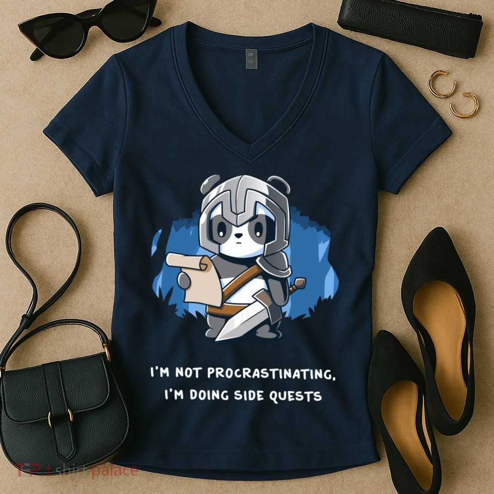 I'm Not Procrastinating I'm Doing Side Quests Women's V-Neck T-Shirt