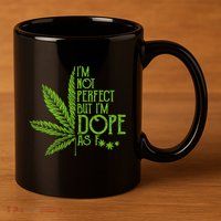 IM Not Perfect But IM Dope 11oz C Handle Ceramic Mug