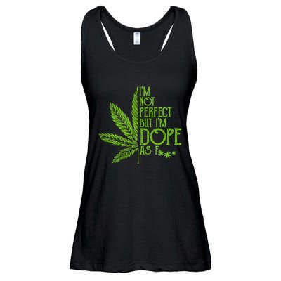 IM Not Perfect But IM Dope Ladies Essential Flowy Tank