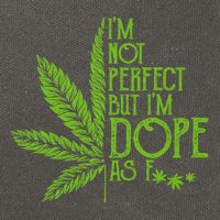 IM Not Perfect But IM Dope Cotton Canvas Backpack