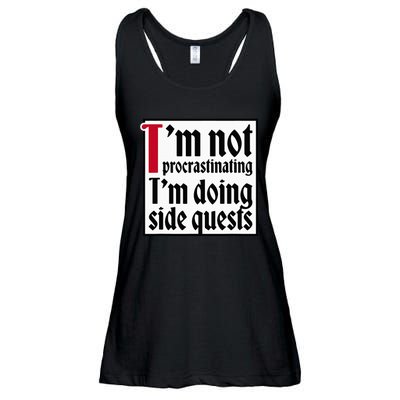 I'm not procrastinating I'm doing side quests Ladies Essential Flowy Tank