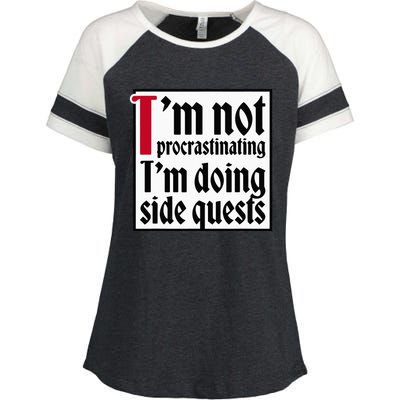 I'm not procrastinating I'm doing side quests Enza Ladies Jersey Colorblock Tee