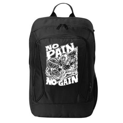 Inspirational No Pain No Gain Fitness Gift City Backpack