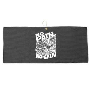 Inspirational No Pain No Gain Fitness Gift Large Microfiber Waffle Golf Towel