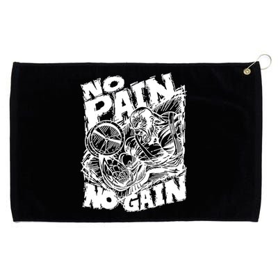 Inspirational No Pain No Gain Fitness Gift Grommeted Golf Towel