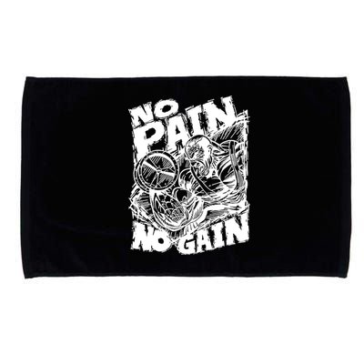 Inspirational No Pain No Gain Fitness Gift Microfiber Hand Towel