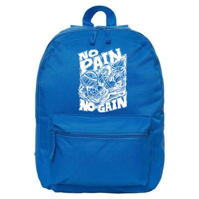 Inspirational No Pain No Gain Fitness Gift 16 in Basic Backpack