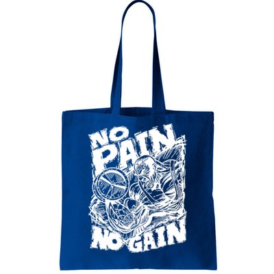 Inspirational No Pain No Gain Fitness Gift Tote Bag