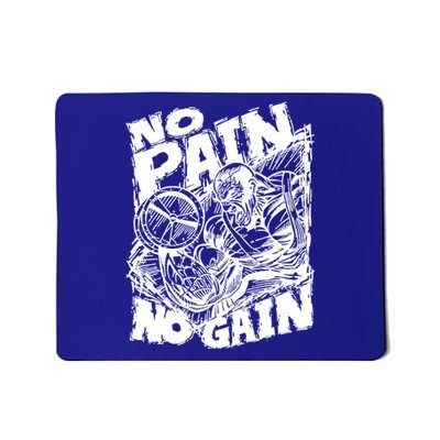 Inspirational No Pain No Gain Fitness Gift Mousepad