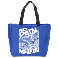 Inspirational No Pain No Gain Fitness Gift Zip Tote Bag