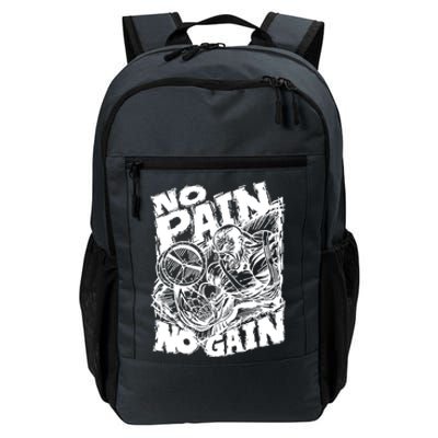 Inspirational No Pain No Gain Fitness Gift Daily Commute Backpack