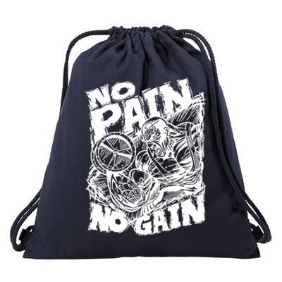 Inspirational No Pain No Gain Fitness Gift Drawstring Bag