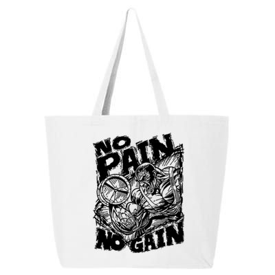 Inspirational No Pain No Gain Fitness Gift 25L Jumbo Tote