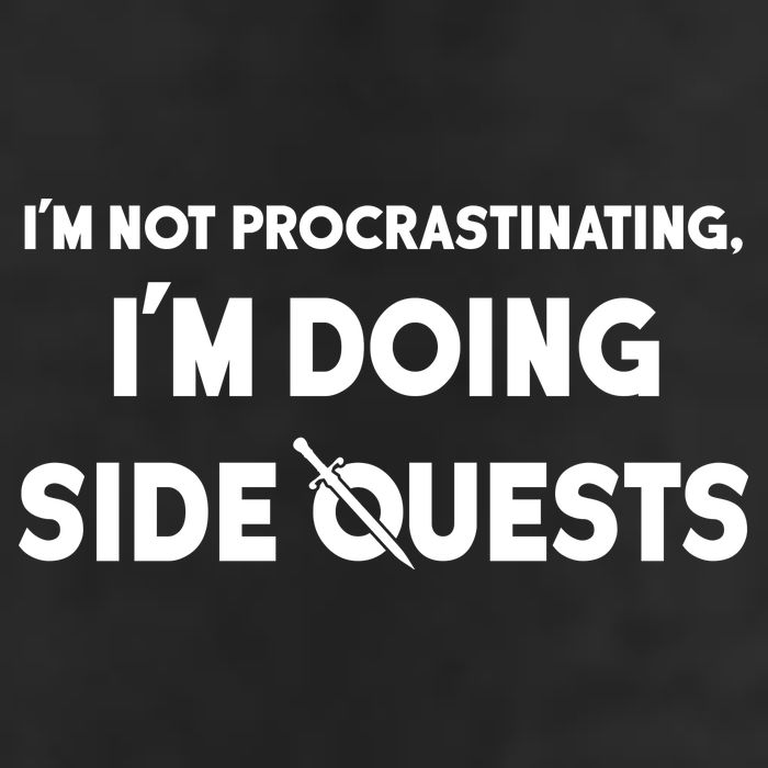 I'm Not Procrastinating I'm Doing Side Quests Gamer Garment-Dyed Fleece Hoodie