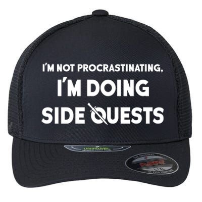 I'm Not Procrastinating I'm Doing Side Quests Gamer Flexfit Unipanel Trucker Cap