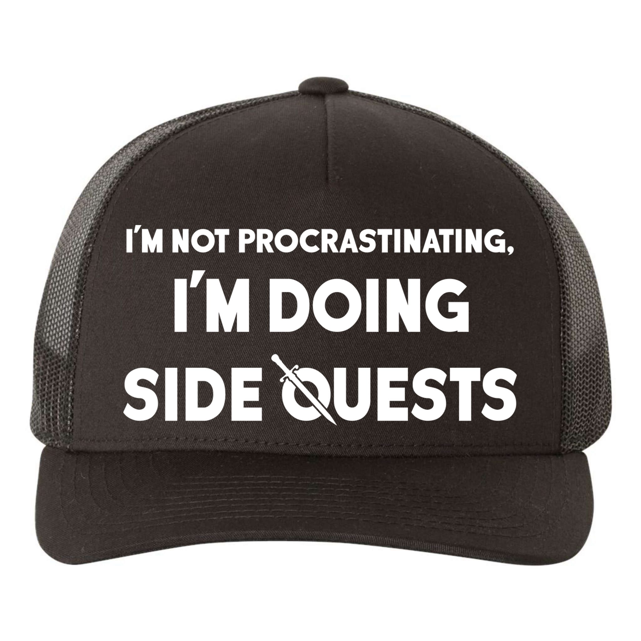 I'm Not Procrastinating I'm Doing Side Quests Gamer Yupoong Adult 5-Panel Trucker Hat