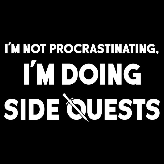 I'm Not Procrastinating I'm Doing Side Quests Gamer 7-Panel Snapback Hat