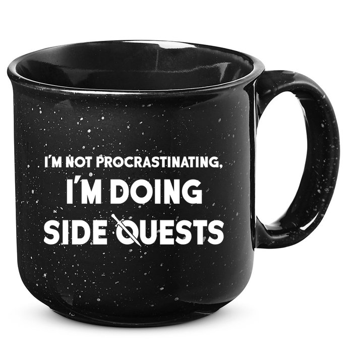 I'm Not Procrastinating I'm Doing Side Quests Gamer 15oz Campfire Ceramic Mug