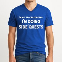 I'm Not Procrastinating I'm Doing Side Quests Gamer V-Neck T-Shirt