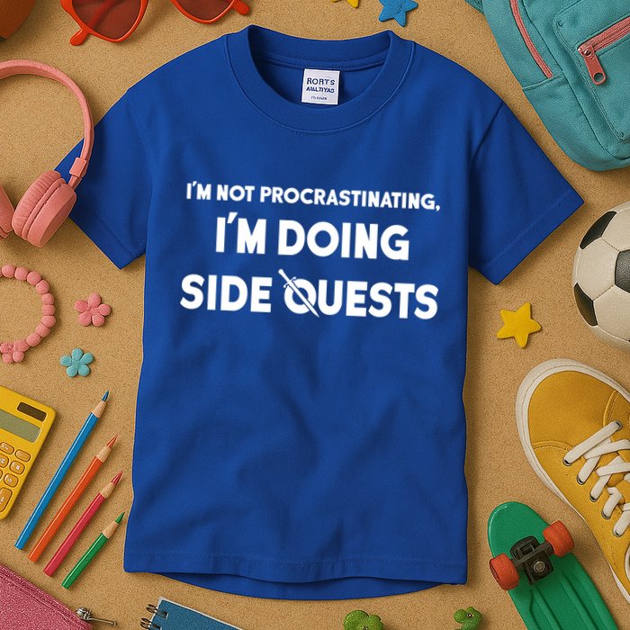 I'm Not Procrastinating I'm Doing Side Quests Gamer Kids T-Shirt