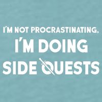 I'm Not Procrastinating I'm Doing Side Quests Gamer Sueded Cloud Jersey T-Shirt
