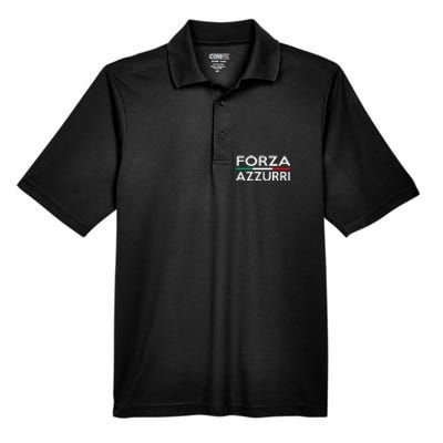 Italy National Pride Forza Azzurri Italia Men's Origin Performance Pique Polo