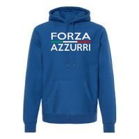 Italy National Pride Forza Azzurri Italia Premium Hoodie