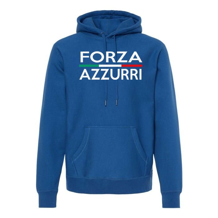 Italy National Pride Forza Azzurri Italia Premium Hoodie