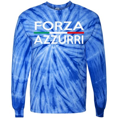 Italy National Pride Forza Azzurri Italia Tie-Dye Long Sleeve Shirt