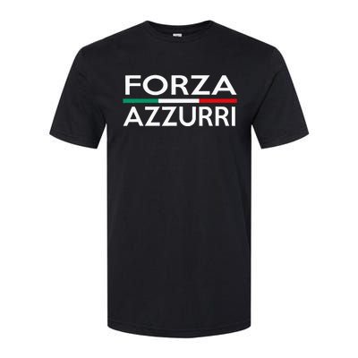 Italy National Pride Forza Azzurri Italia Softstyle CVC T-Shirt