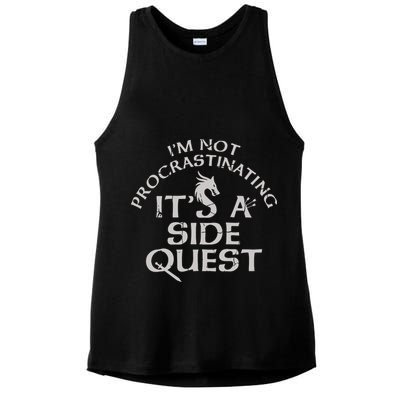 I'm Not Procrastinating, It's A Side Quest Ladies PosiCharge Tri-Blend Wicking Tank