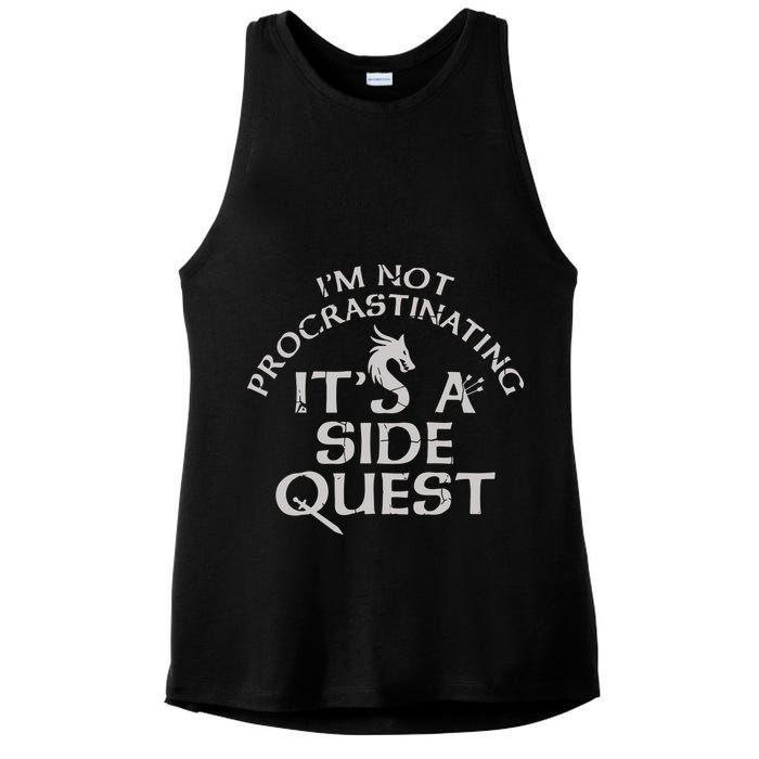I'm Not Procrastinating, It's A Side Quest Ladies PosiCharge Tri-Blend Wicking Tank