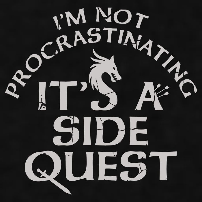 I'm Not Procrastinating, It's A Side Quest Ladies PosiCharge Tri-Blend Wicking Tank