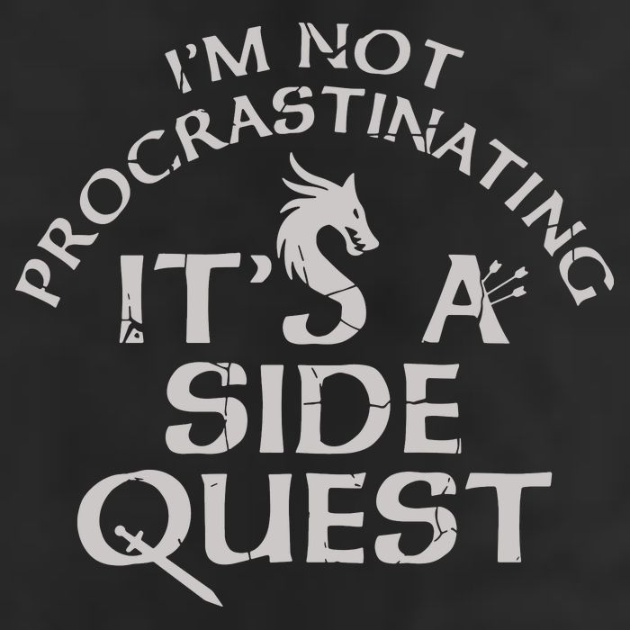 I'm Not Procrastinating, It's A Side Quest Premium Pullover Hoodie
