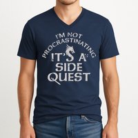I'm Not Procrastinating, It's A Side Quest V-Neck T-Shirt