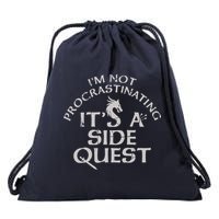 I'm Not Procrastinating, It's A Side Quest Drawstring Bag