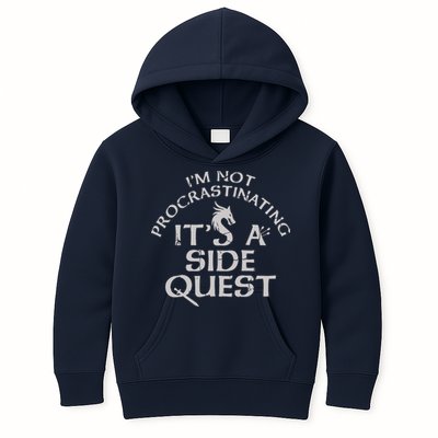 I'm Not Procrastinating, It's A Side Quest Kids Hoodie