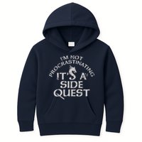 I'm Not Procrastinating, It's A Side Quest Kids Hoodie
