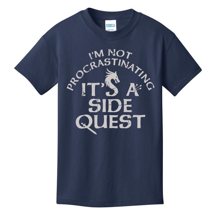 I'm Not Procrastinating, It's A Side Quest Kids T-Shirt