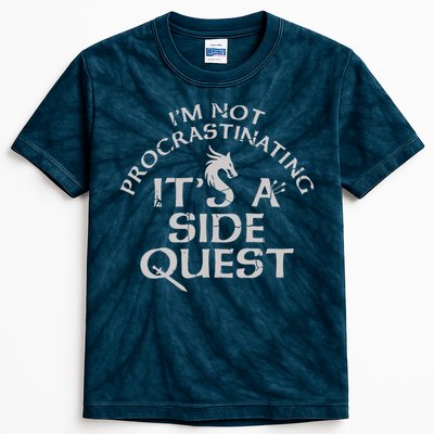 I'm Not Procrastinating, It's A Side Quest Kids Tie-Dye T-Shirt
