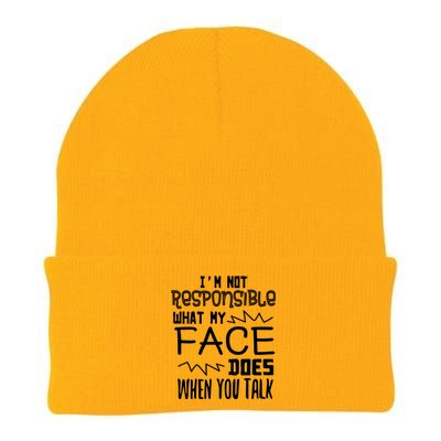 I'm Not Responsible For What My Face Does When You Talk Gift Knit Cap Winter Beanie