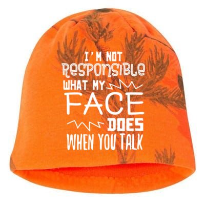 I'm Not Responsible For What My Face Does When You Talk Gift Kati - Camo Knit Beanie