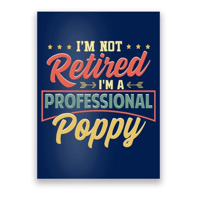 I'm Not Retired I'm A Professional Poppy Funny Fathers Day Poster