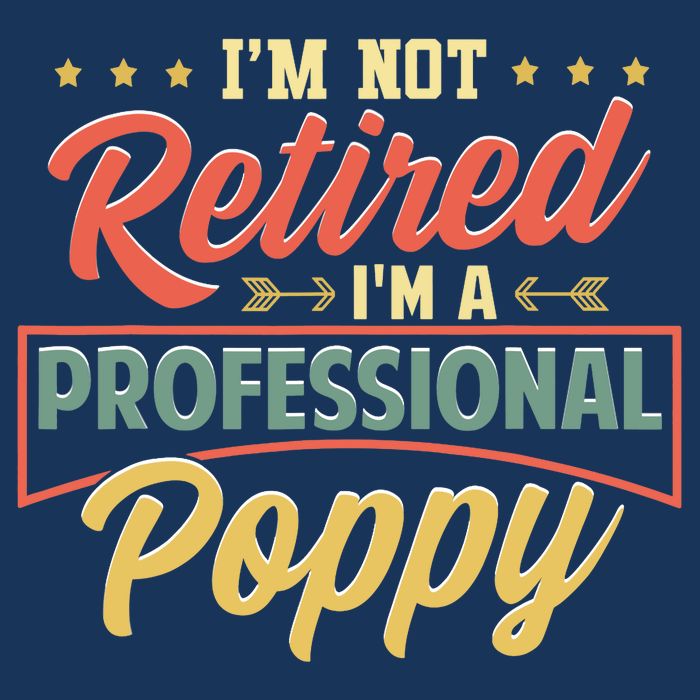 I'm Not Retired I'm A Professional Poppy Funny Fathers Day 25L Jumbo Tote
