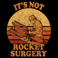 Its Not Rocket Surgery Retro Surgeon Rocket Scientist Drawstring Bag