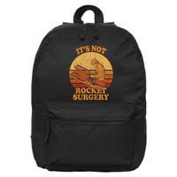 Its Not Rocket Surgery Retro Surgeon Rocket Scientist 16 in Basic Backpack
