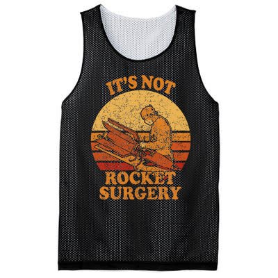 Its Not Rocket Surgery Retro Surgeon Rocket Scientist Mesh Reversible Basketball Jersey Tank