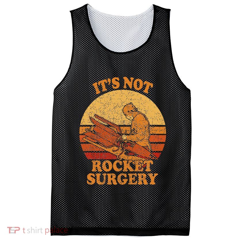 Its Not Rocket Surgery Retro Surgeon Rocket Scientist Mesh Reversible Basketball Jersey Tank