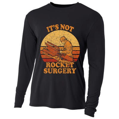 Its Not Rocket Surgery Retro Surgeon Rocket Scientist Cooling Performance Long Sleeve Crew