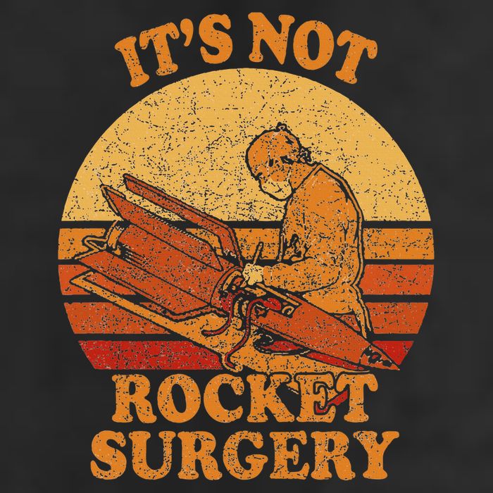 Its Not Rocket Surgery Retro Surgeon Rocket Scientist 25L Jumbo Tote